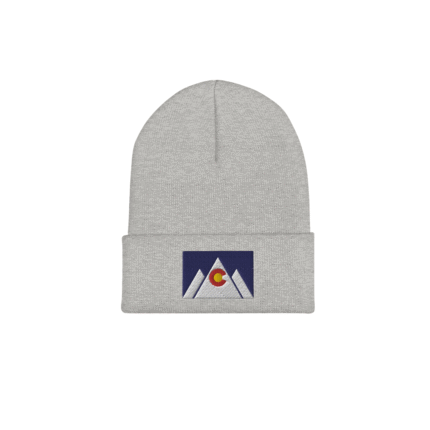 COLORADO EMBROIDERED CUFFED BEANIE WINTER HAT HIKING MOUNTAINS OUTDOORS NATURE