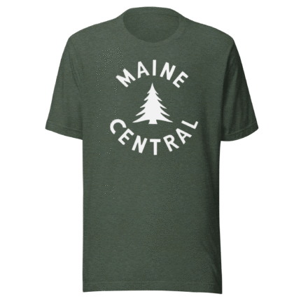MAINE CENTRAL RAILROAD T-SHIRT VINTAGE STYLE TEE PINE TREE PORTLAND BAR HARBOR