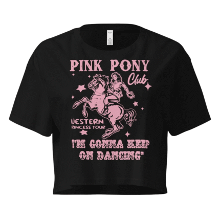 PINK PONY CLUB WOMEN'S CROP TOP KEEP ON DANCING WESTERN PRINCESS TOUR BRAND NEW